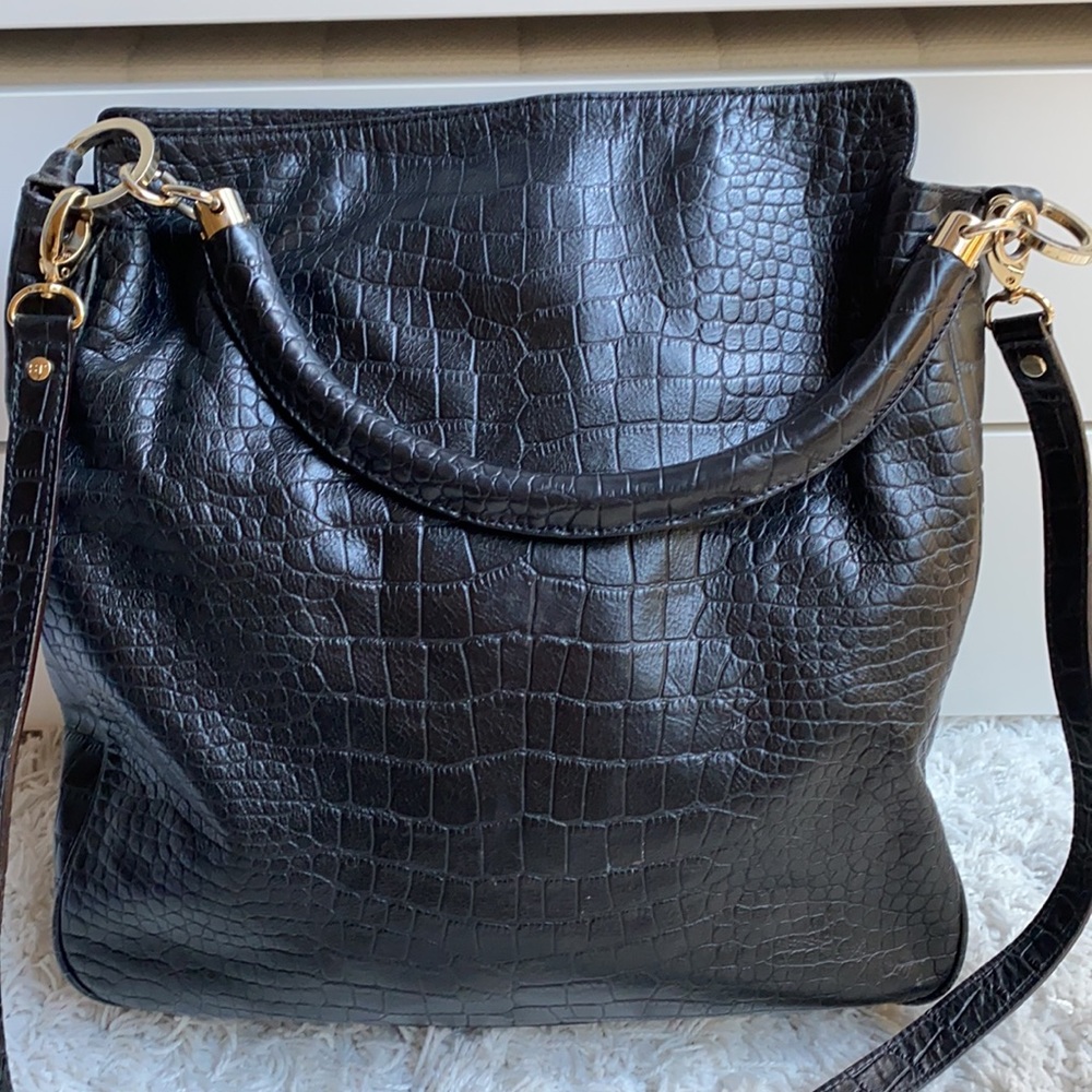 - Jill Stuart Leather Croc Tote bag - Picture 2 of 16